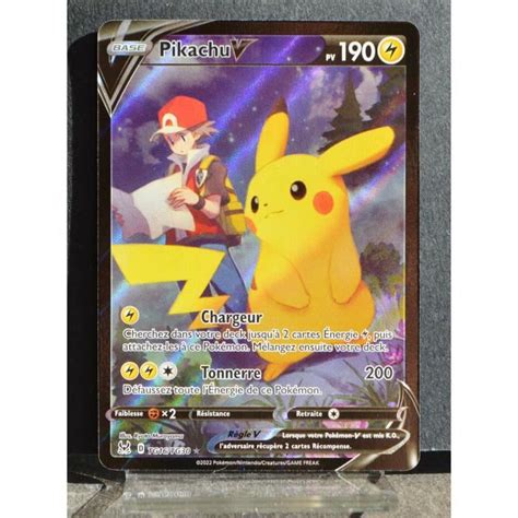 Carte Pokémon Pikachu 190 PV TG16 TG30 EB11 Origine Perdue NEUF FR