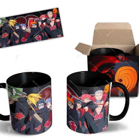 Caneca Kit Akatsuki Anime Naruto Shippuden Mod Elo