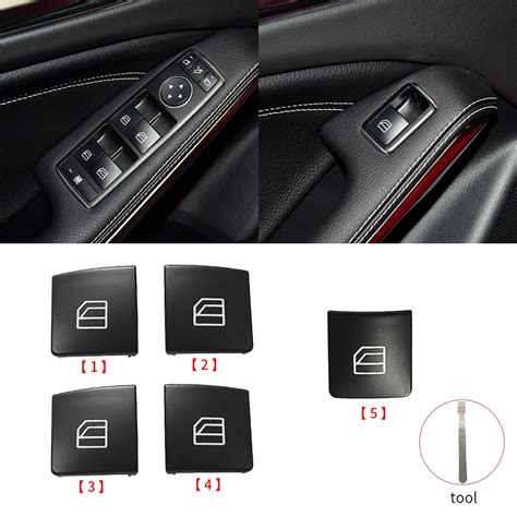 For Benz A B Cla Gla Class Car Power Window Switch Button Cover Cap For