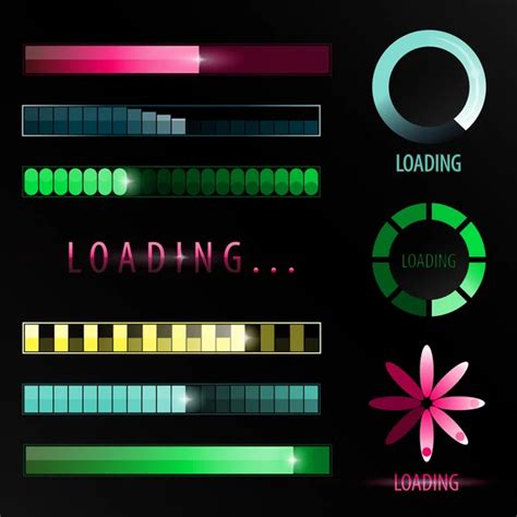 Progress Bars Vector Loading Bars Stock Vector Image By ©yura94loudking