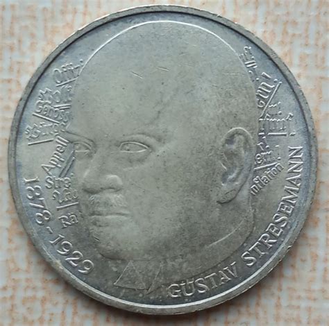 A Moneda Din Argint Germania Mark Lit D Gustav