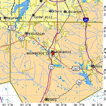 Waxahachie, Texas (TX) ~ population data, races, housing & economy