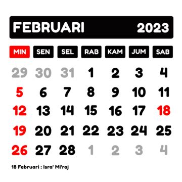 Indonesian Calendar With Holidays In February 2023, Calendar, 2023 ...