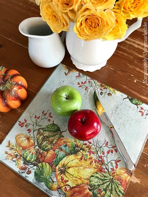 Glass Cutting Board Makeover Exquisitely Unremarkable