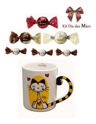 Kit Caneca Gato Miau C Trufas Cacau Show Namorados Parcelamento