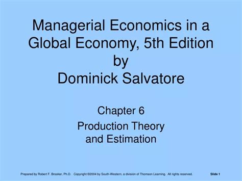 Ppt Managerial Economics In A Global Economy 5th Edition By Dominick Salvatore Powerpoint