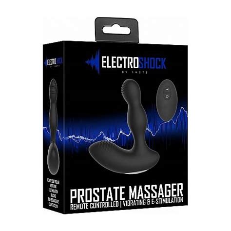 Masajeador De Pr Stata E Stim Con Vibrador Negro Prostata Sexshop