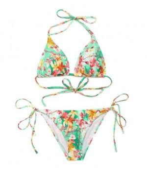Women Sexy Floral Triangle Top With Bottom Bikini Swimsuits Swimwear Floral CZ DT JW