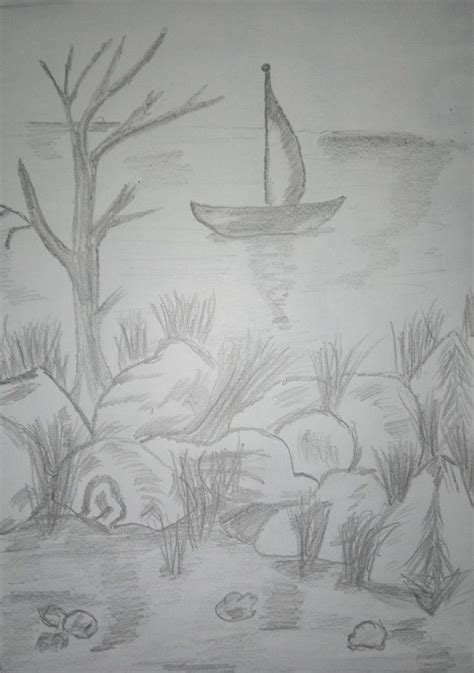 Природа рисунок карандашом | Drawings