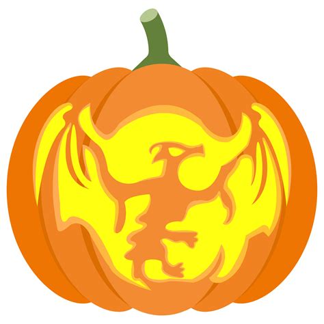 Dragon Pumpkin Stencil Free Printable Papercraft Templates