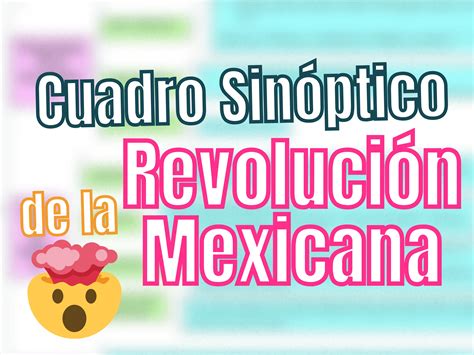 Cuadro Sin Ptico De La Revoluci N Mexicana