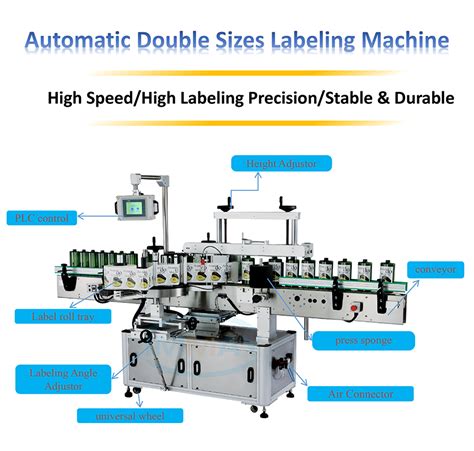 High Speed Automatic Cylinder Bottle Sticker Labeling Machine