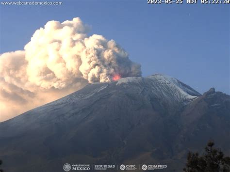 Reporte Del Monitoreo De Cenapred Al Volcán Popocatépetl Hoy 25 De Mayo