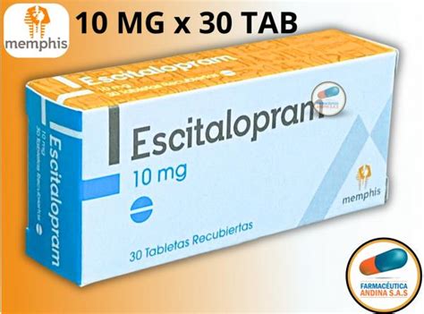 Escitalopram Mg Caja X Tabletas Memphis