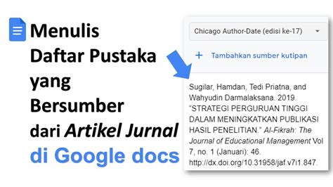 Cara Cepat Membuat Daftar Pustaka Dari Jurnal Online Cobain Saja