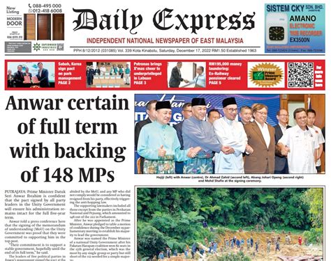 Daily Express Malaysia On Twitter Today S Front Page Anwar Certain