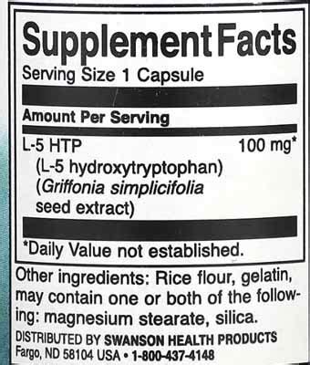 Swanson Extra Strength 5 HTP 100 Mg 60 Capsules Hercules