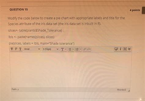 Solved Question Points Modify The Code Below To Create Chegg