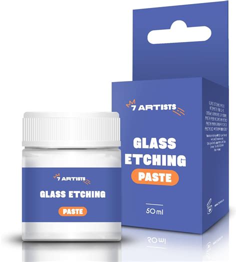 7 Artists Glass Etching Cream 50 Ml Glass Frosting Etching Cream For Glass And Mirrors Etch