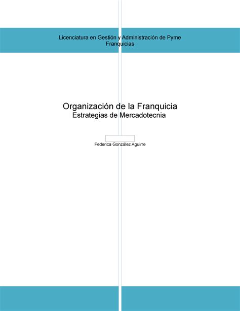 GFRQ U2 A2 gaf organización de la franquicia donde podemos notar las