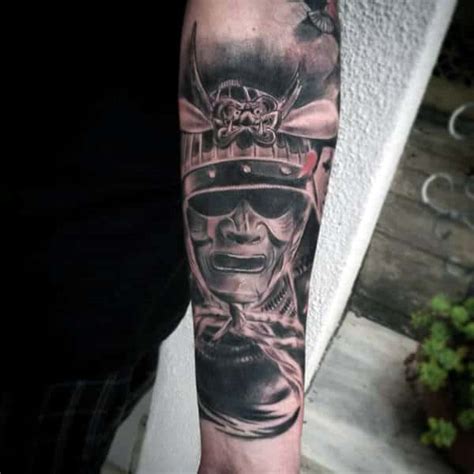 60 Samurai Helmet Tattoo Designs For Men - Japanese Ink Ideas