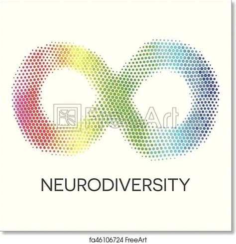 The Logo For Neurodiversity Is Shown In Rainbow Colors And Black Letters