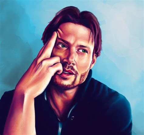 Jensen Acklesdean Winchester Long Hair Colorful Fine Art Etsy