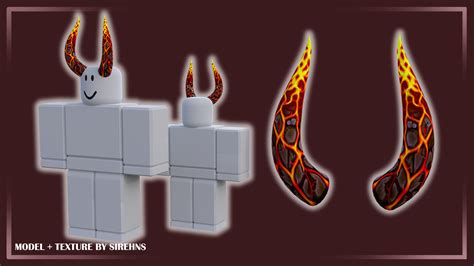 Artstation Cracked Lava Horns Roblox Ugc Item