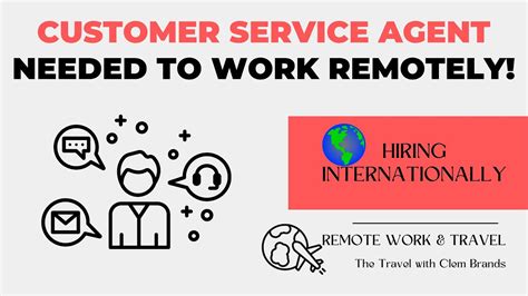 Customer Service Agent Needed To Work Remotely International Work