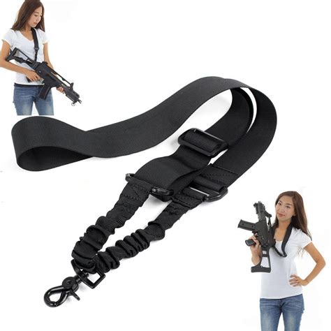 Hunting Tactical One Single Point Adjustable Bungee Hook Rifle Gun