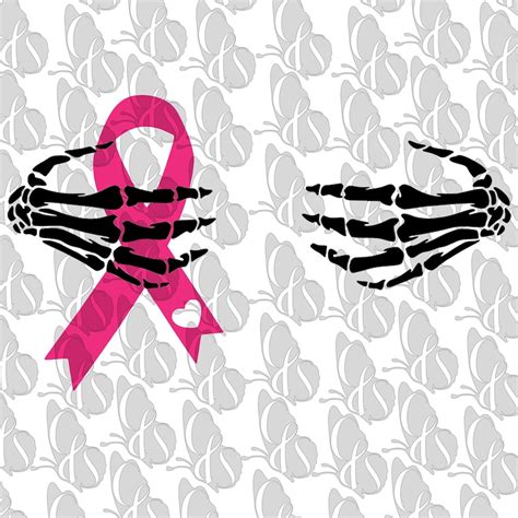 Skeleton Hands Breast Cancer Svg Png Gsp Jpeg Pdf Etsy