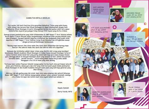 Template Buku Tahunan Sekolah Kekinian Buku Tahunan