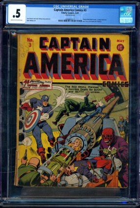 ComicConnect CAPTAIN AMERICA COMICS 3 CGC PR 0 5