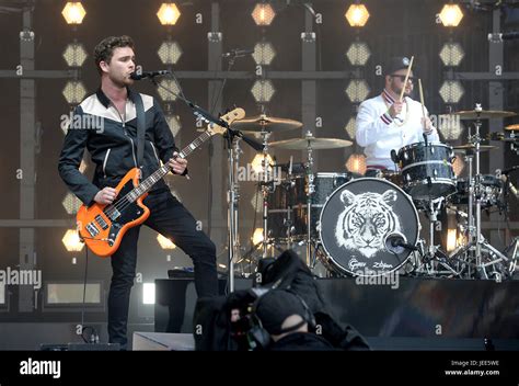 Ben Thatcher Royal Blood Performing On Pyramid Stage Glastonbury