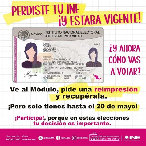 20 De Mayo Último DÍa Para Solicitar La ReimpresiÓn De Tu Credencial