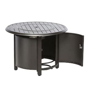 Alfresco Manchester 36 In X 25 In Round Aluminum Match Lit Propane