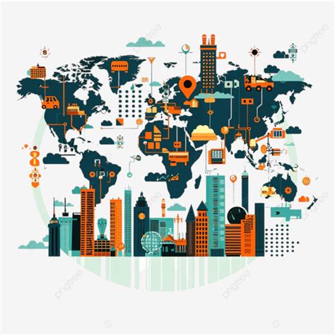 Globalization Infographic Concept Flat Style Globalization Concept