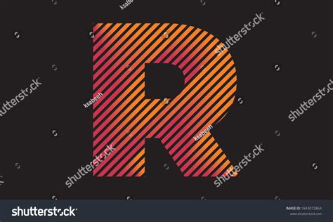 Letter R Illustration Line Art Vector Stock Vector (Royalty Free ...