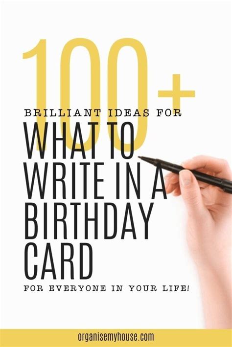 What To Write In A Birthday Card Ideas For Everyone In