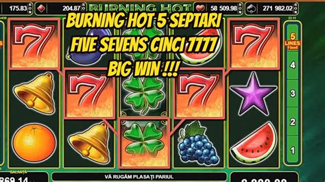 BURNING HOT 5 SEPTARI FIVE SEVENS CINCI 77777 BIG WIN YouTube