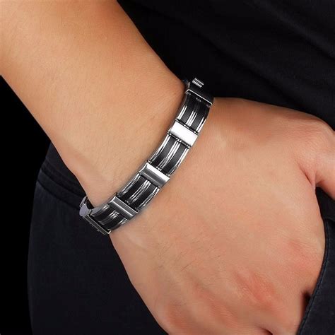 Pulsera Brazalete Hombre Acero Inoxidable De Moda 390 00 En Mercado