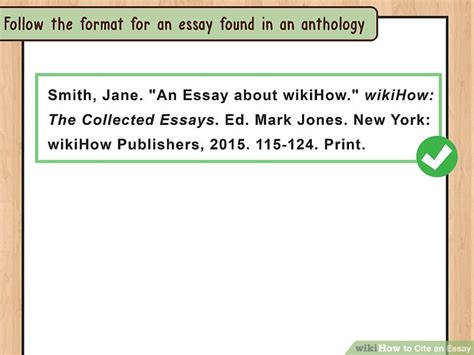 4 Ways To Cite An Essay Wikihow