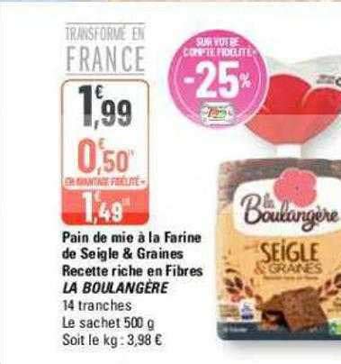 Promo Pain De Mie La Farine De Seigle Graines Recette Riche En