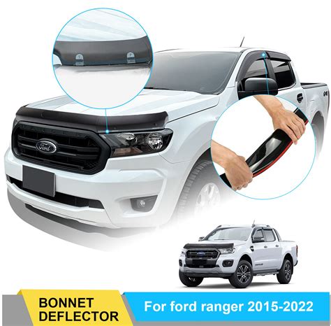 Bonnet Protector Window Visors Weather Shields For Ford Ranger 2015