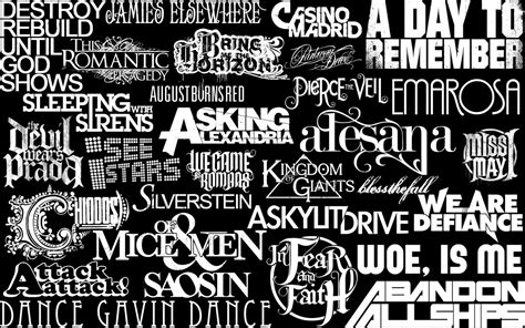 Metalcore Band Logos Collage