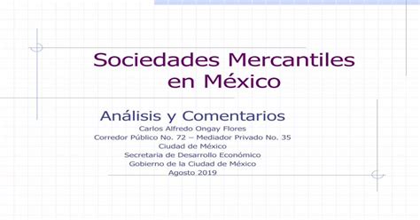 Pdf Sociedades Mercantiles En México Para El · Sociedades