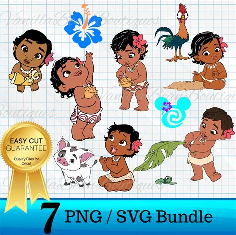 Baby Moana Svg Baby Moana Layered Svg Baby Moana Png Cricut Svg