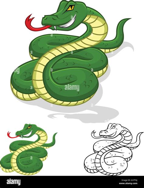 Personaje de dibujos animados de alta calidad serpiente ilustración