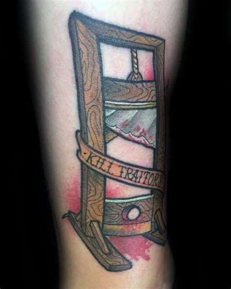 Gothic Guillotine Tattoo Designs For Men