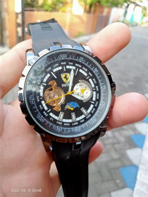 Jam Tangan Ferrari Automatic Fesyen Pria Jam Tangan Di Carousell